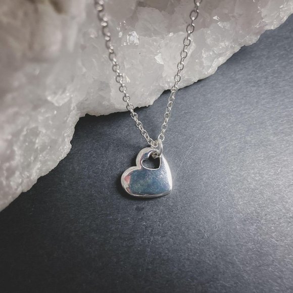 Avon Jewelry - Avon Valentine's Cutout Heart Charm Chain Necklace